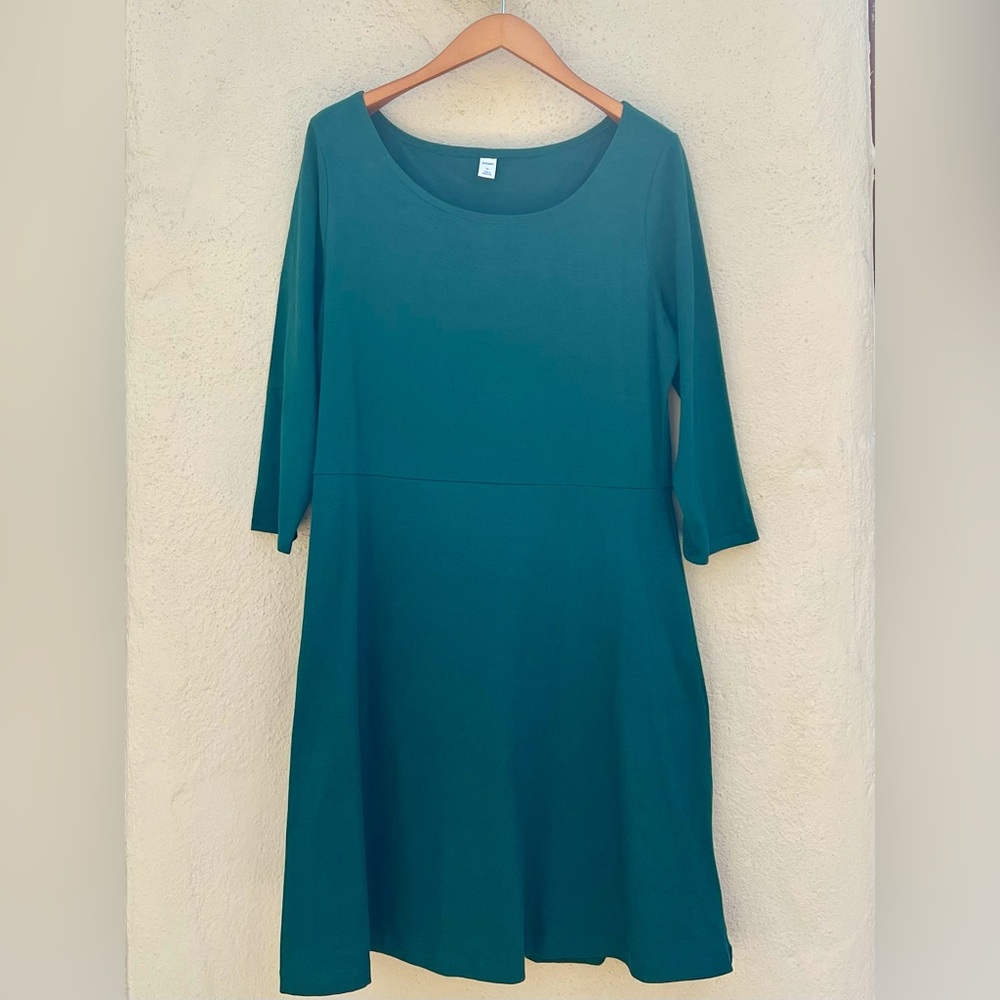 Hunter Green Shirt Dress from Old Navy